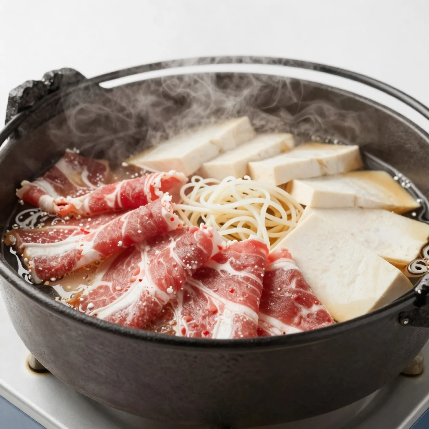 Bœuf sukiyaki - Bœuf mijoté, tofu, nouilles