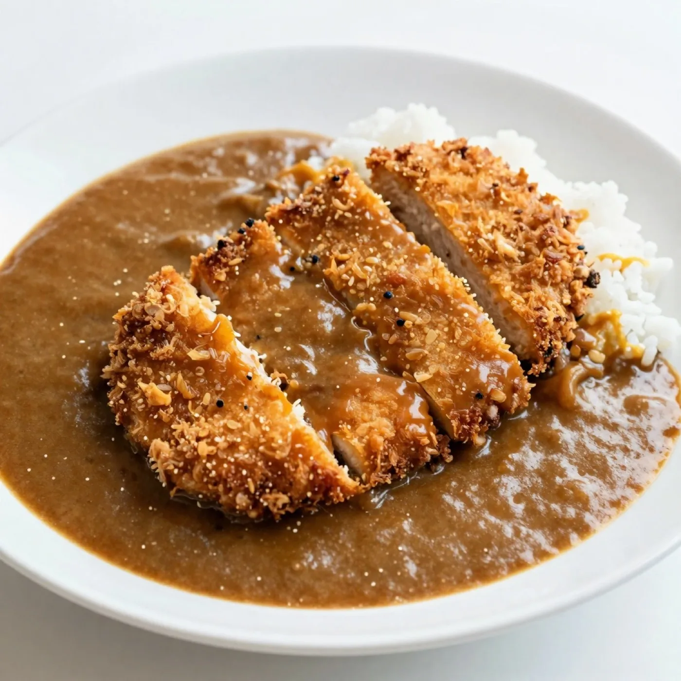 Katsu curry poulet - Poulet pané, curry japonais, riz