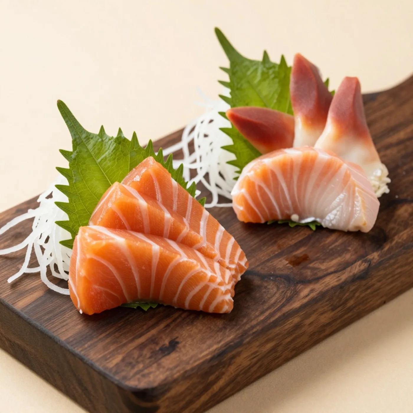 Sashimi mixte (12 pièces) - Saumon, thon, daurade