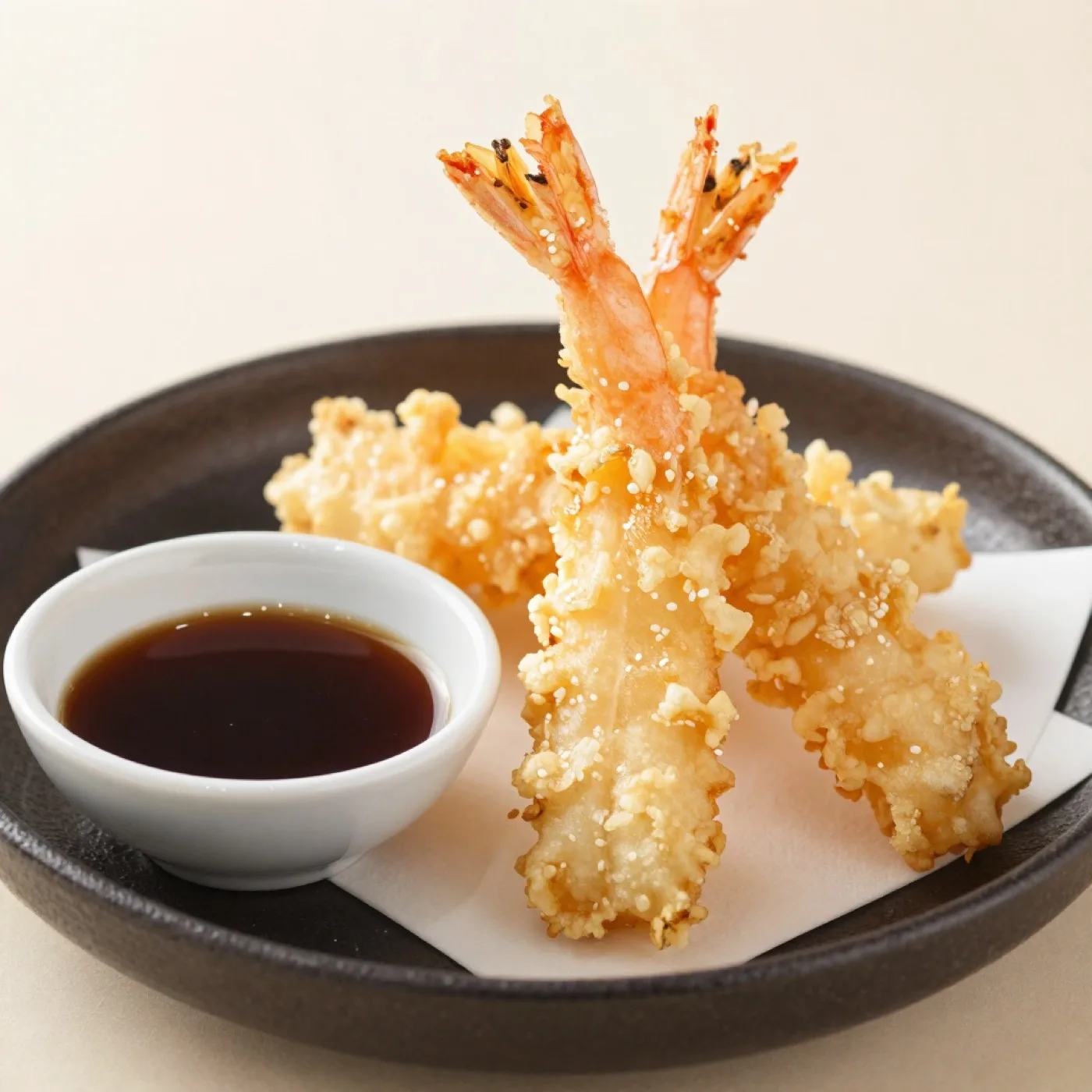 Tempura de crevettes - Crevettes croustillantes, sauce tentsuyu